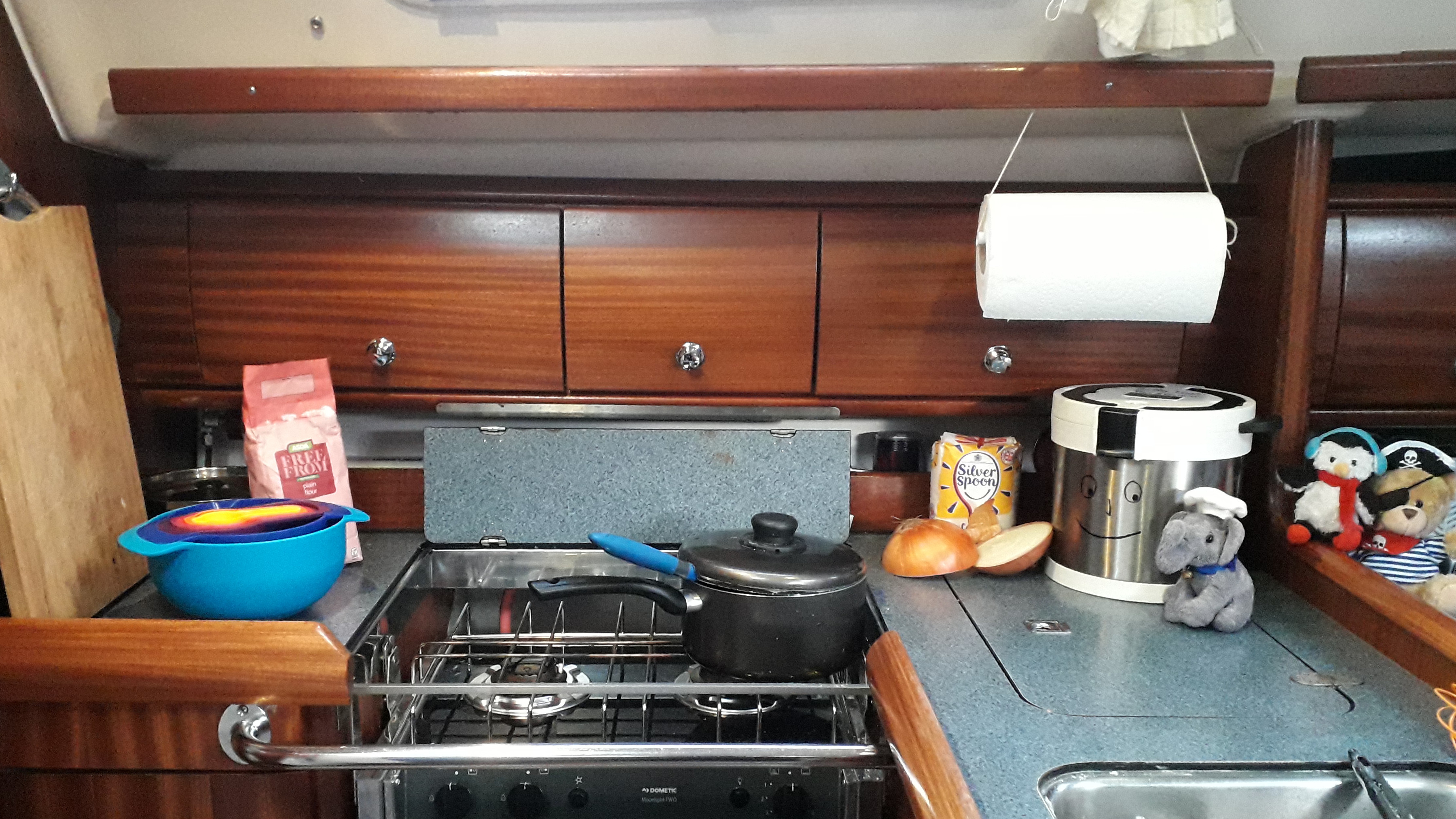 The galley on Salty Lass