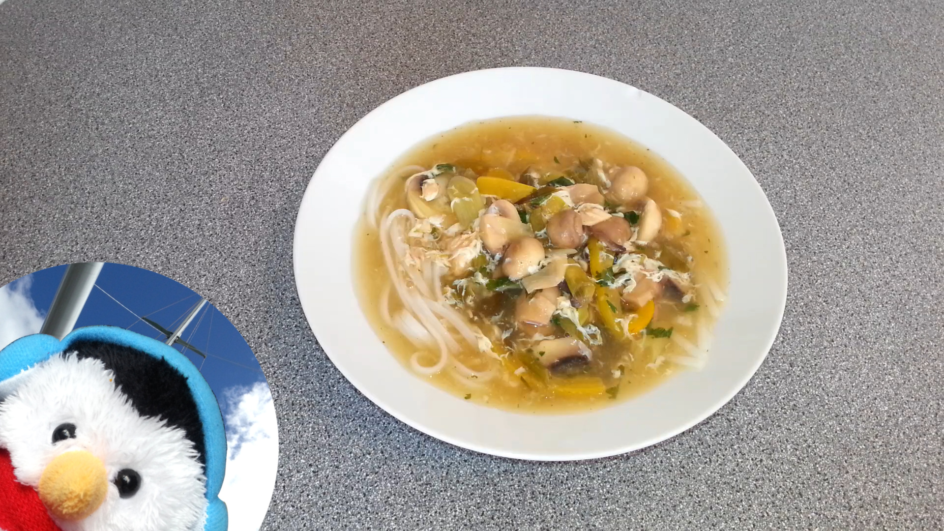 Watch our "Egg and Nushroom Soup" video and add comments etc